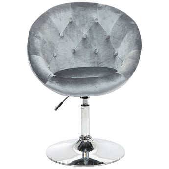 ANTOINETTE ROUND TUFTED CRUSHED  VANITY CHAIR