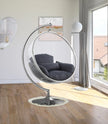 Luna Swing Bubble Silver Accent Chair