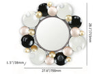 Modern 3D Round Plates Overlapping Metal Wall Mirror