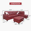 F094B PU Sectional + Ottoman Set