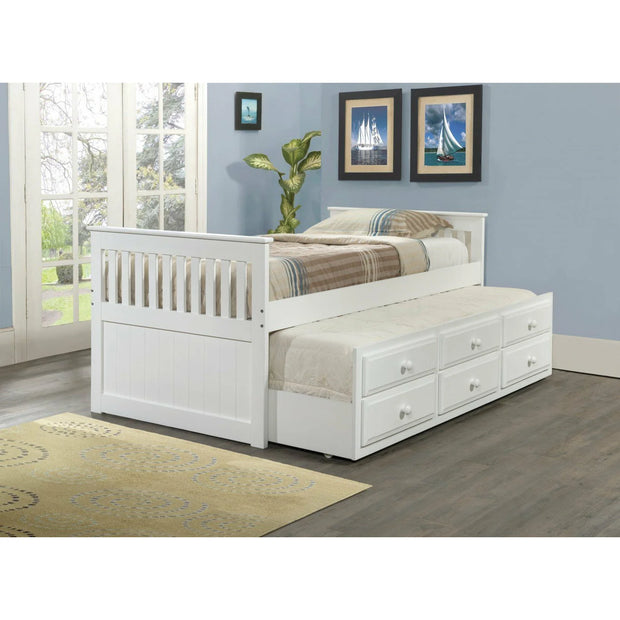 103-TW Twin Mission Captains Trundle Bed