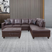 F093B PU Sectional + Ottoman Set