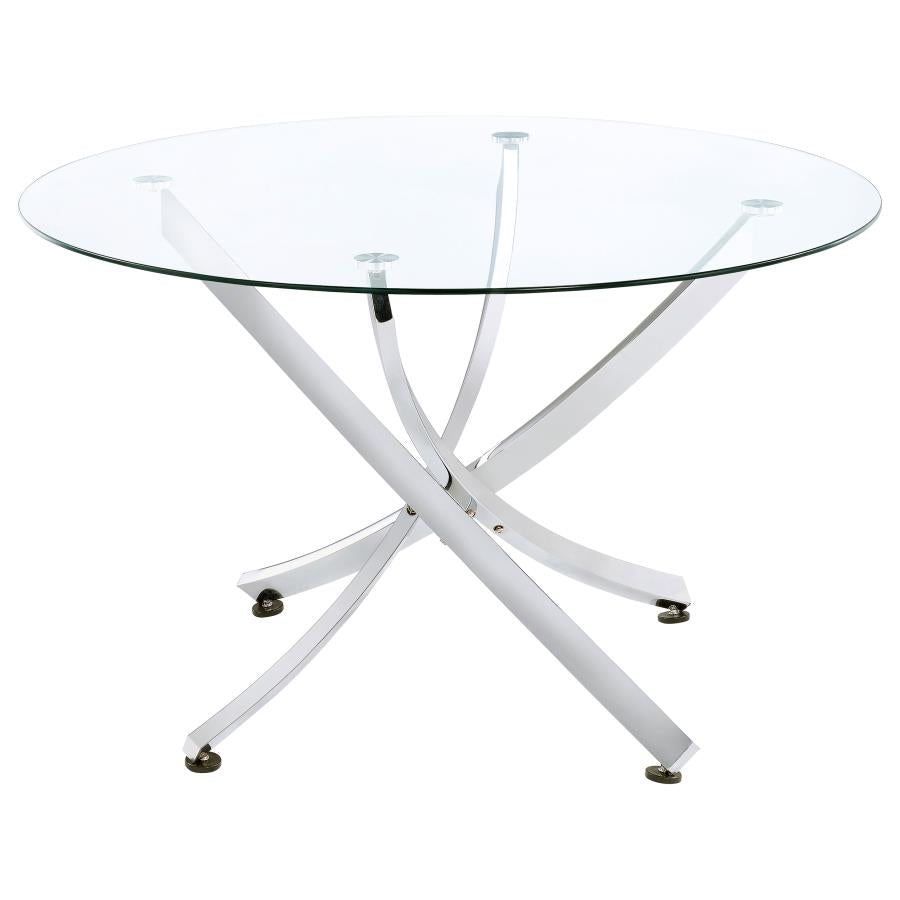 106440 Beckham White Dining Set