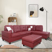 F094B PU Sectional + Ottoman Set