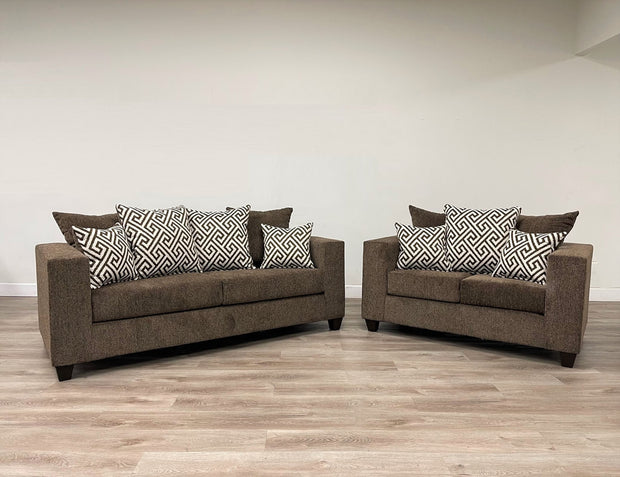 110 Brown Mocha Sofa & Loveseat