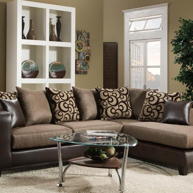 115 Brown Sectional