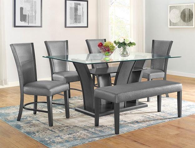 1216-6P CAMELIA GREY DINING SET