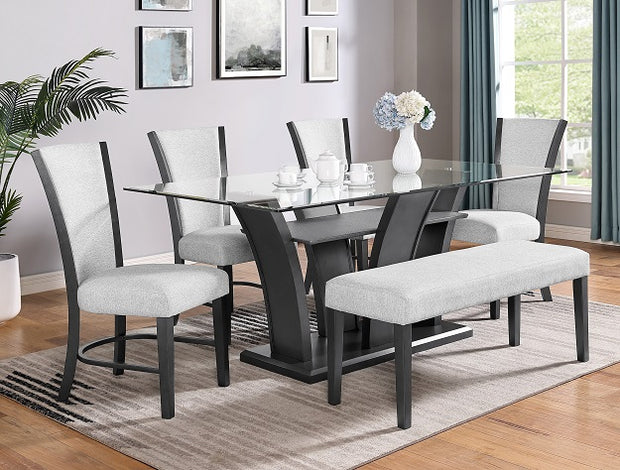 1216DVT CAMELIA DOVE GREY DINING SET