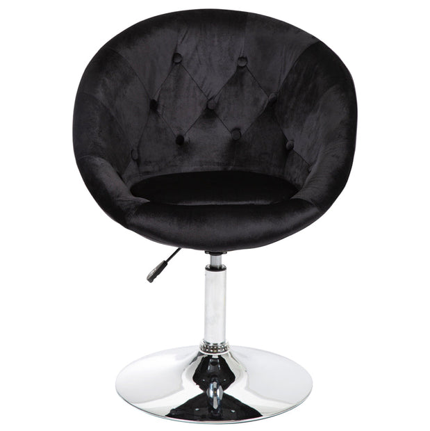 ANTOINETTE ROUND TUFTED CRUSHED  VANITY CHAIR