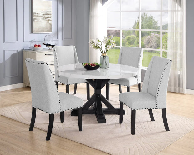 1320RD-1319-SB VARLEY MARBLE DINING SET