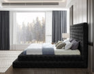 Cama de terciopelo negro Revel
