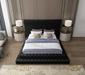 Cama de terciopelo negro Revel