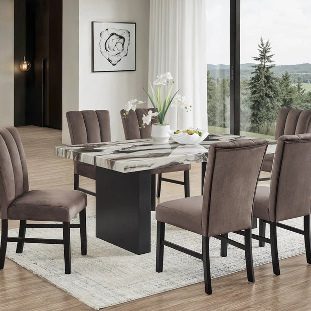 1420 VEGA FAUX MARBLE DINING GROUP