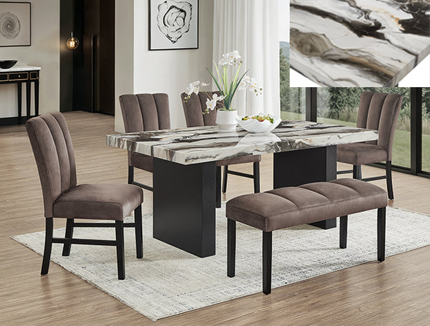 1420 VEGA FAUX MARBLE DINING GROUP