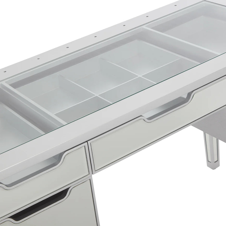SlayStation Aria Premium Mirrored Vanity table