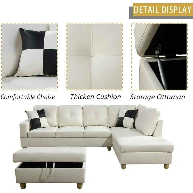 F092B Sectional + Ottoman