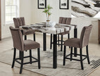 1720 VEGA FAUX MARBLE COUNTER HEIGHT SET