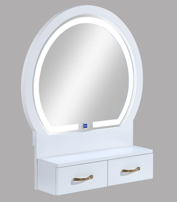 4905SET-WH CECILIA VANITY TABLE & STOOL-WHITE