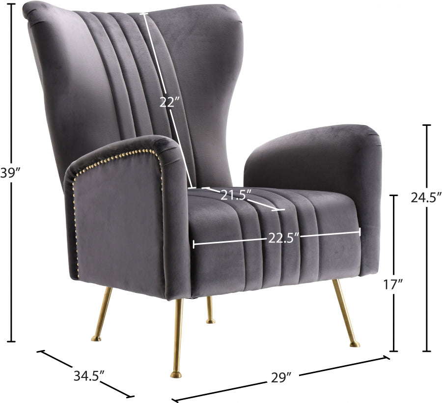 Opera Velvet Accent Chair