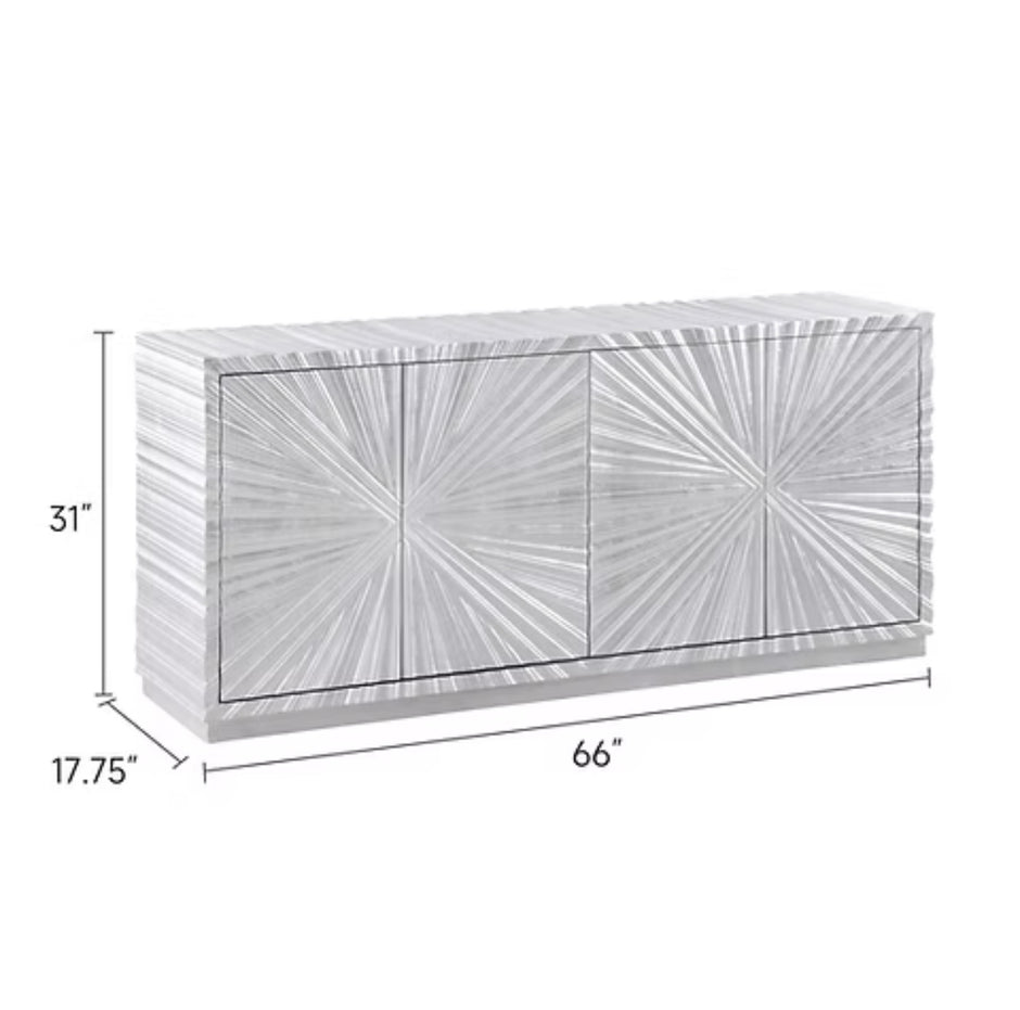 A-C10 Selene Silver Leaf Console