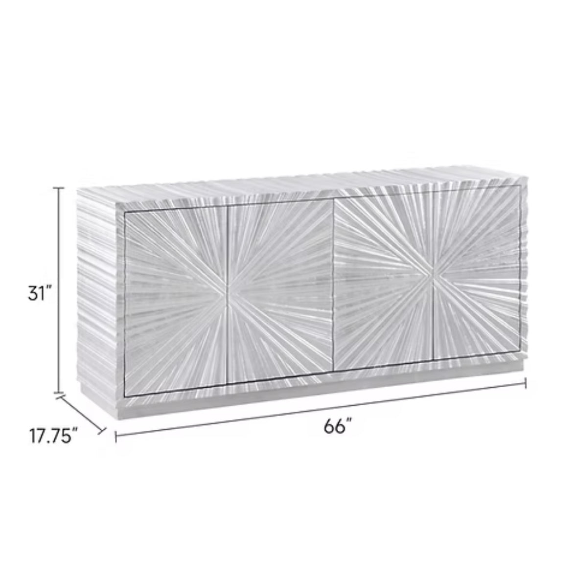 A-C10 Selene Silver Leaf Console