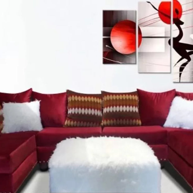 2002 Red Sectional Nailheads