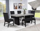 2225BK-6P SEBASTIAN DINING GROUP BLACK