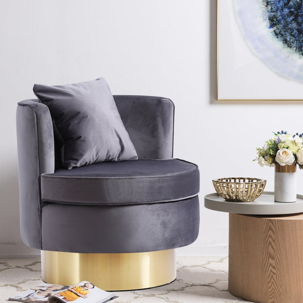 Kendra Velvet Swivel Accent Chair