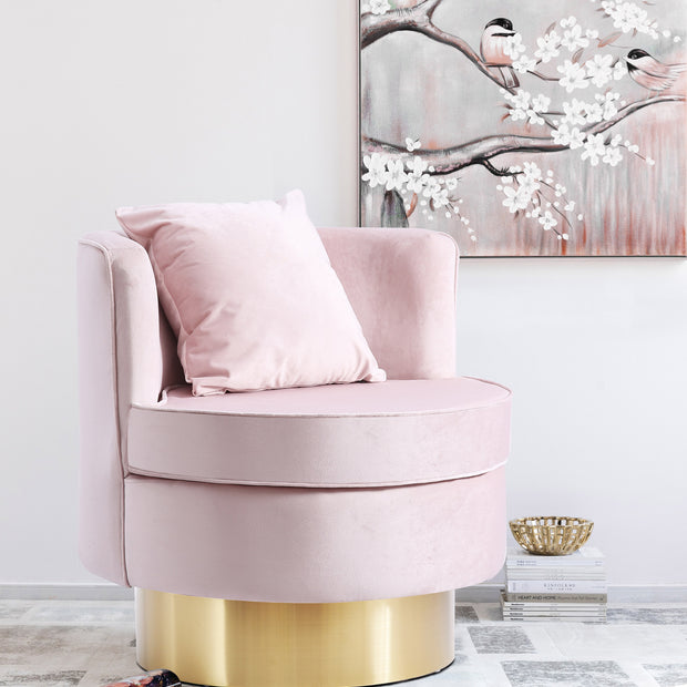 Kendra Velvet Swivel Accent Chair