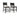 2712 MATHIS BLACK COUNTER HEIGHT SET