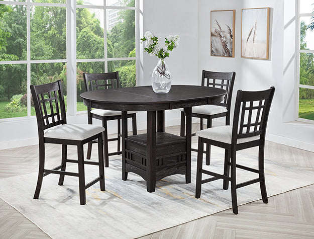 2795BK HARTWELL CHARCOAL BLACK COUNTER HIEGHT SET