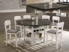 2849CG CONNER CHALK GREY COUNTER HEIGHT SET