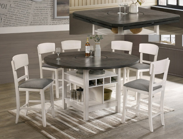 2849CG CONNER CHALK GREY COUNTER HEIGHT SET