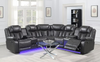 S2021 Lucky Charm Grey Recliner Sectional