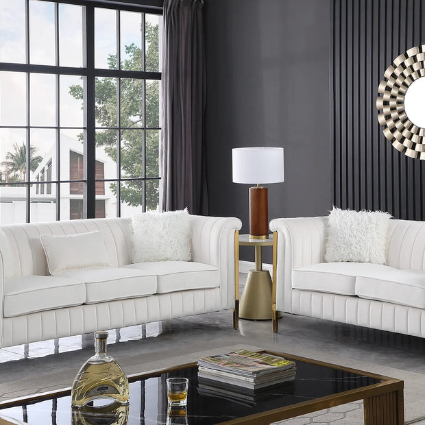 S8288 Sofá + Loveseat Fara Azul