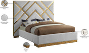 Cama de cuero blanco sintético vectorial