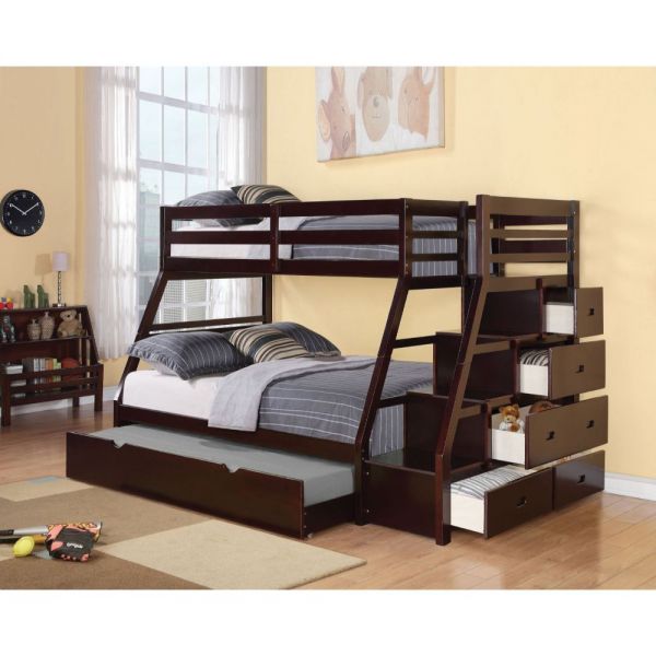37015 Jason Twin/Full Brown BunkBed