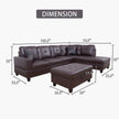 F093B PU Sectional + Ottoman Set