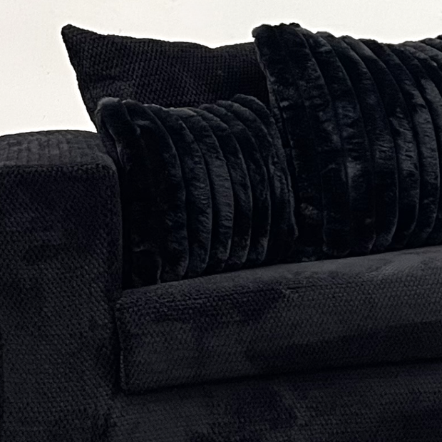 410 Black Sofa and Loveseat Set