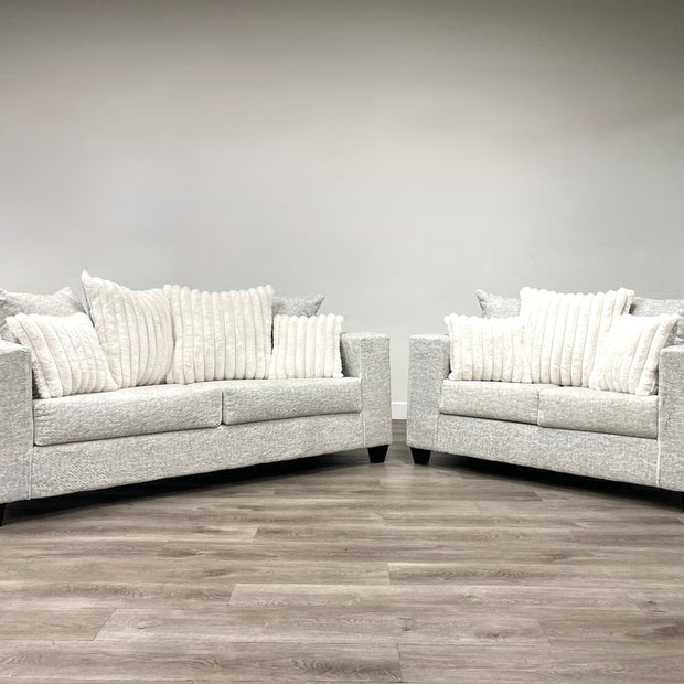 410 Cream Sofa and Loveseat Set