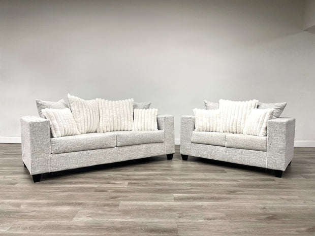 410 Cream Sofa and Loveseat Set