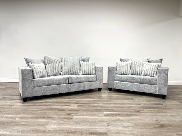 410 Grey Sofa and Loveseat Set