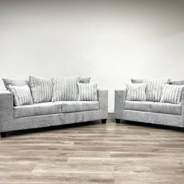 410 Grey Sofa and Loveseat Set