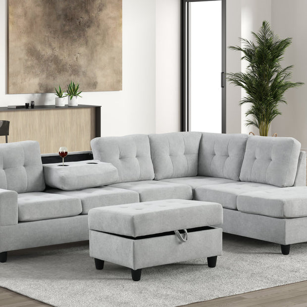41Heights Sectional + Ottoman Set