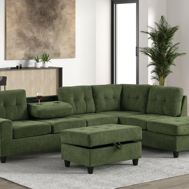 42Heights Sectional + Ottoman Set
