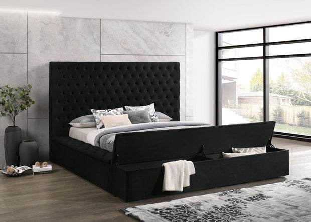 Cama Bliss de terciopelo negro