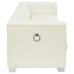 505391 Chaviano White Sofa + Loveseat Set