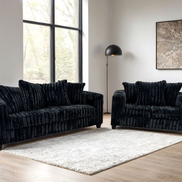 510 Black Sofa & Loveseat Set