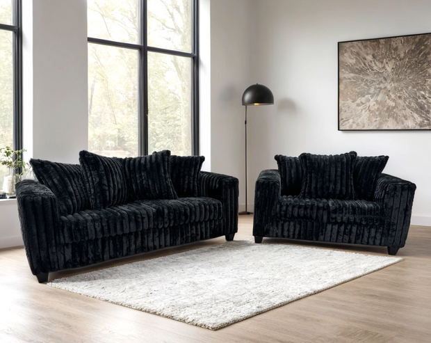 510 Black Sofa & Loveseat Set