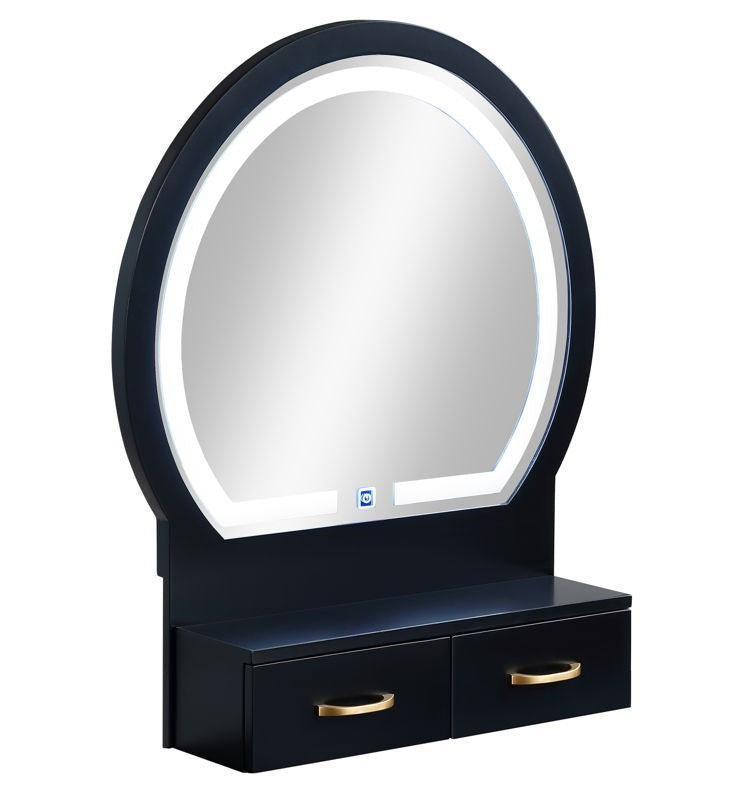 4905SET-BK CECILIA VANITY TABLE & STOOL-BLACK